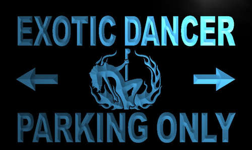 Exotic Dancer Parking Only Neon Light Sign